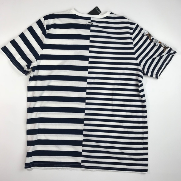KITE Wolf Embroidered Striped Tee in Blue - Picture 7 of 7